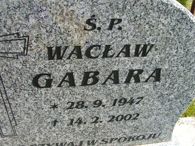Wacław Gabara 1947 Kobierzyce - Grobonet - Wyszukiwarka osób pochowanych