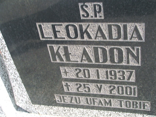 Leokadia Kładoń 1937 Kobierzyce - Grobonet - Wyszukiwarka osób pochowanych