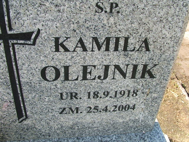 Kamila Olejnik 1918 Kobierzyce - Grobonet - Wyszukiwarka osób pochowanych