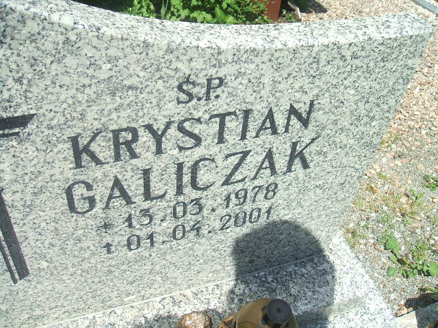 Krystian Galiczak 1978 Kobierzyce - Grobonet - Wyszukiwarka osób pochowanych