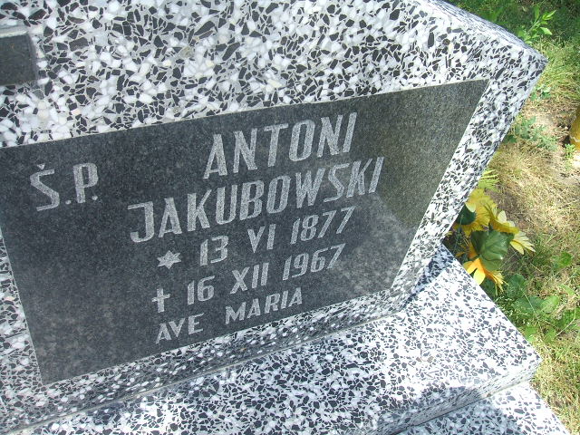 Antoni Jakubowski 1877 Kobierzyce - Grobonet - Wyszukiwarka osób pochowanych
