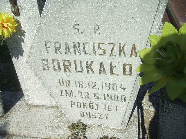 Franciszka Borukało 1904 Kobierzyce - Grobonet - Wyszukiwarka osób pochowanych