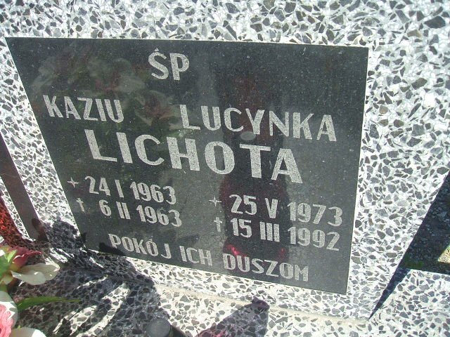 Lucyna Lichota 1973 Kobierzyce - Grobonet - Wyszukiwarka osób pochowanych
