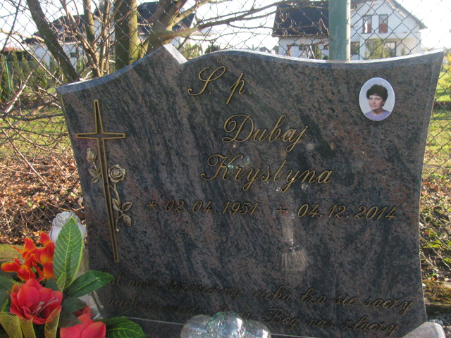 Krystyna Dubaj 1951 Kobierzyce - Grobonet - Wyszukiwarka osób pochowanych