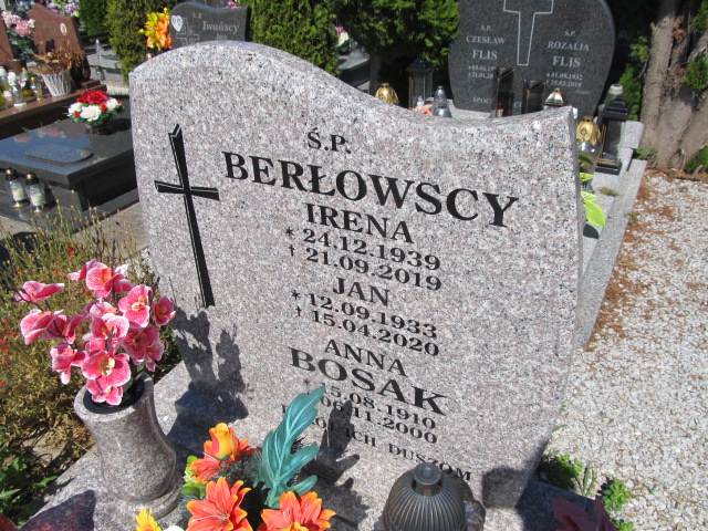 Irena Berłowska  1939 Kobierzyce - Grobonet - Wyszukiwarka osób pochowanych